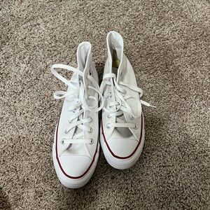 White high top converse - worn once